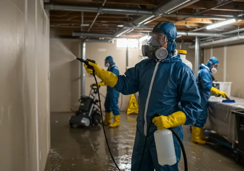 Basement Sanitization and Antimicrobial Treatment process in Alamance County, NC